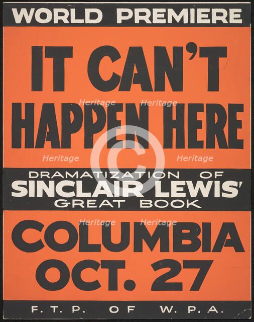 It Can't Happen Here, [193-]. Creator: Unknown.