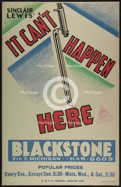 It Can't Happen Here, Chicago, 1936. Creator: Unknown.