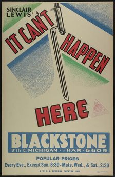 It Can't Happen Here, Chicago, 1936. Creator: Unknown