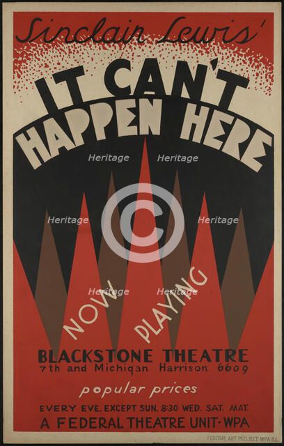 It Can't Happen Here, Chicago, 1936. Creator: Unknown.