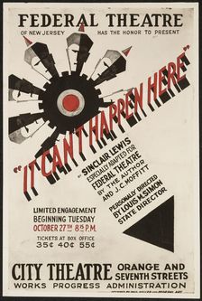 It Can't Happen Here, Newark, NJ, 1936. Creator: Unknown