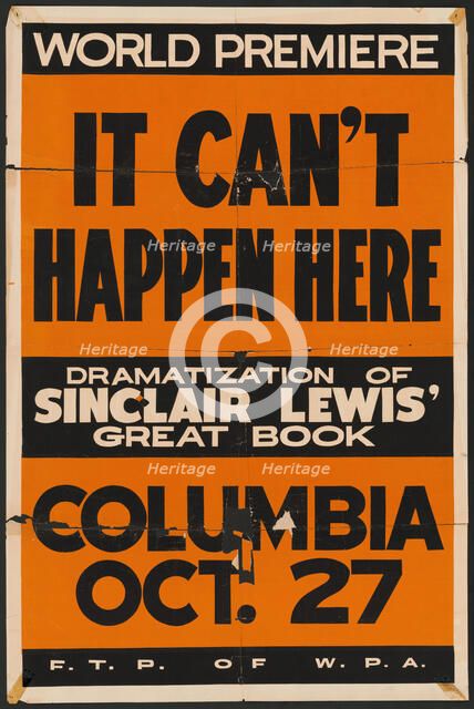 It Can't Happen Here, San Francisco, 1936. Creator: Unknown.