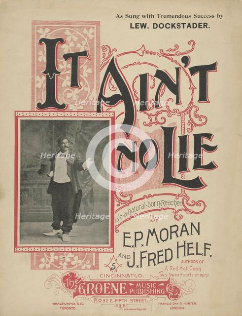 'It ain't no lie', 1898. Creator: Unknown.