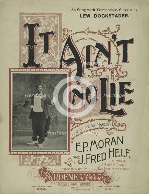 'It ain't no lie', 1898. Creator: Unknown.