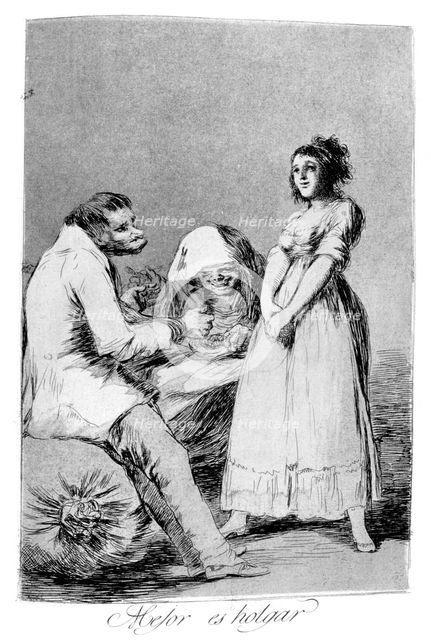 'It is better to be lazy', 1799. Artist: Francisco Goya