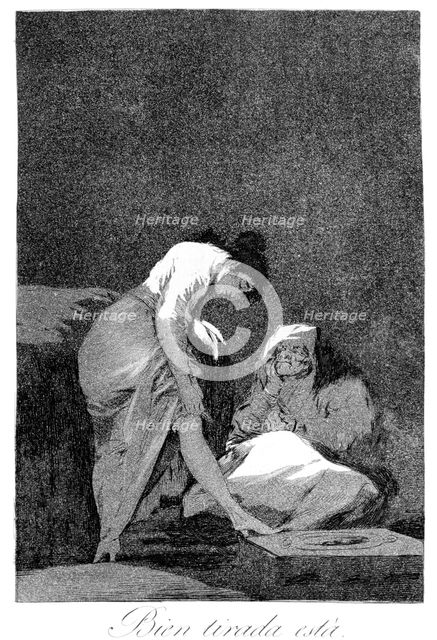 'It is nicely stretched', 1799. Artist: Francisco Goya