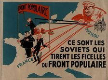 It is the soviets who pull the strings of the Front populaire, 1936. Creator: Anonymous