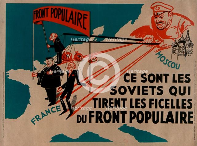 It is the soviets who pull the strings of the Front populaire, 1936. Creator: Anonymous.