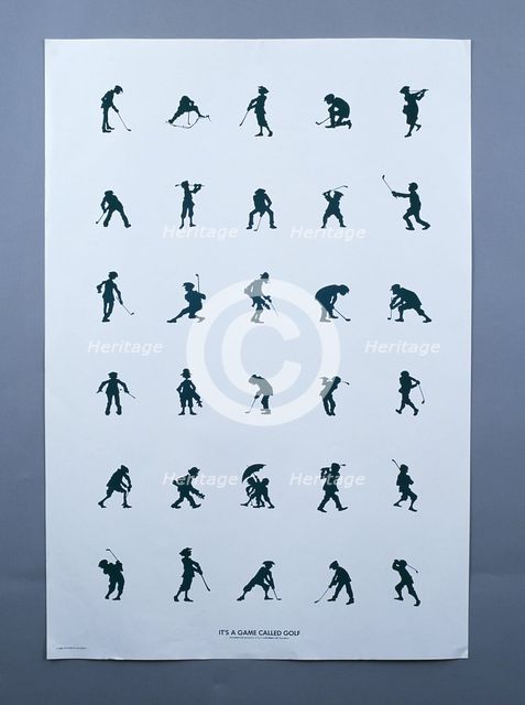 "It's a game called golf", poster, 20th century. Creator: Unknown.
