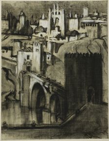 It's Lanes of Palaces Terraced Round the Slope, Toledo, c. 1903. Creator: Joseph J Pennell