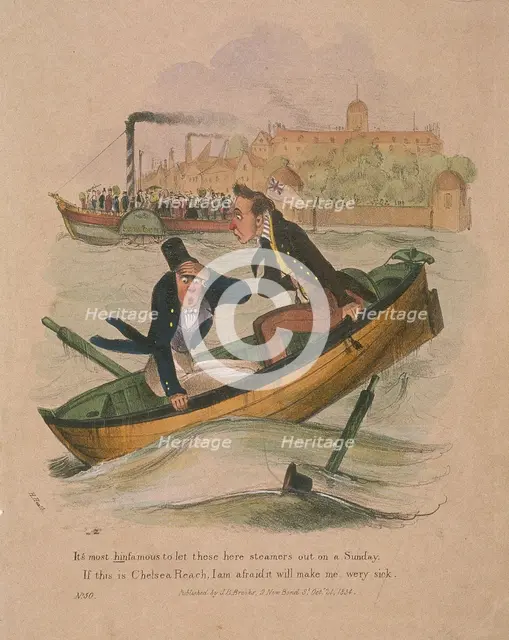'It's most hinfamous to let these here steamers out on a Sunday...', 1834. Artist: Anon