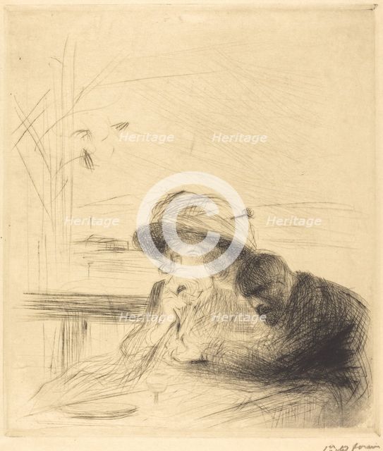 It's Over! (large plate), 1910. Creator: Jean Louis Forain.