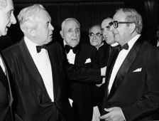 Itzhak Navon (1921- ), President of Israel, with Harold Wilson, Lord Janner and Peter Schnieder. Creator: Unknown