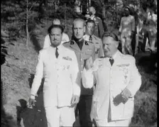 Italo Balbo, Hermann Goering and Others Walking Towards the Camera, 1930s. Creator: British Pathe Ltd