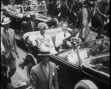 Italo Balbo Sitting in a Car With Others, 1933. Creator: British Pathe Ltd