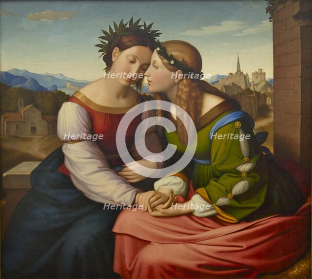 Italia and Germania (Sulamith and Mary), 1828. Artist: Overbeck, Johann Friedrich (1789-1869)