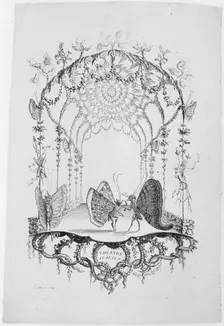 Italian Theatre (Théatre Italien), from Essai de Papilloneries Humaines par Saint A..., ca. 1756-60. Creator: Charles-Germain de Saint-Aubin