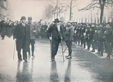 Italian veteran,General Ricciotti Garibaldi, at a review of French recruits in Paris, c1914
