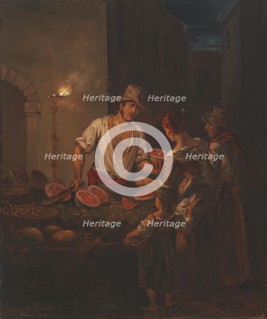 Italian Watermelon Merchant, 1820. Creator: Alexander Lauréus.