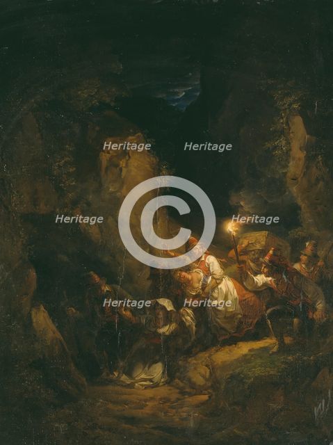 Italian Bandits Abducting Some Women, 1823. Creator: Alexander Lauréus.