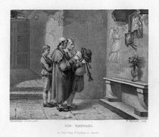 Italian bagpipers, c1833. Creator: W Hessloehl