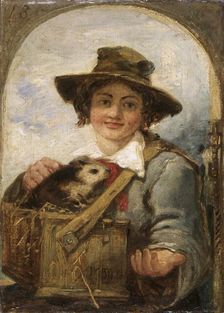 Italian boy with a guinea pig 1836. Artist: William James Muller