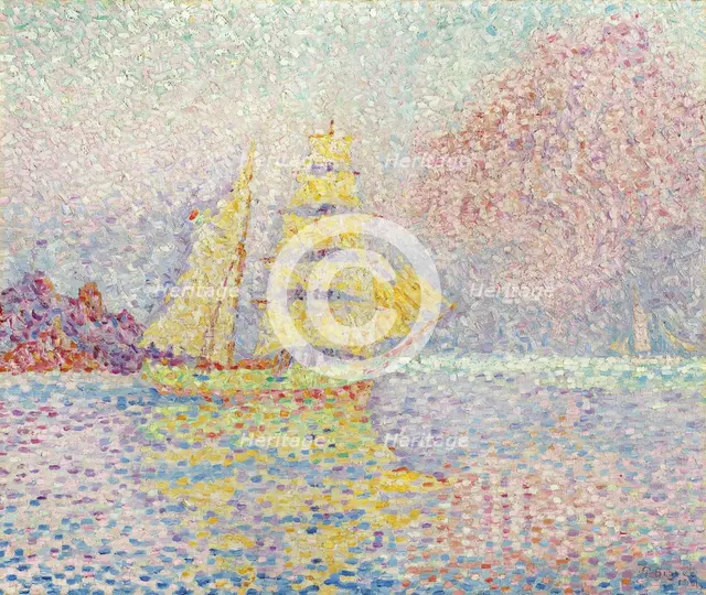Italian brig at Agay, 1901. Artist: Signac, Paul (1863-1935)