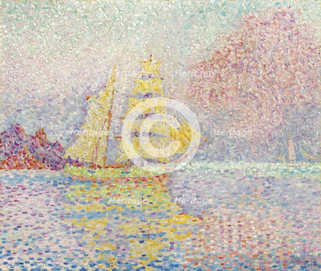 Italian brig at Agay, 1901. Artist: Signac, Paul (1863-1935)