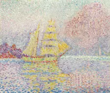 Italian brig at Agay, 1901. Artist: Signac, Paul (1863-1935)