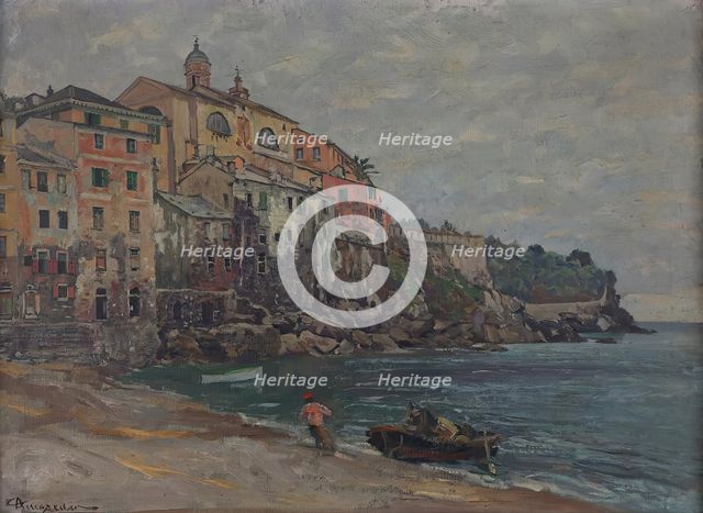 Italian city by the sea, 1905. Creator: Eduard Ameseder.