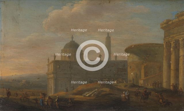 Italian city view, 1650-1689. Creator: Jacob van der Ulft.