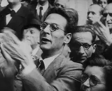 Italian Civilians Applauding a Speech About Removing the Italian Monarchy, 1943-1944. Creator: British Pathe Ltd
