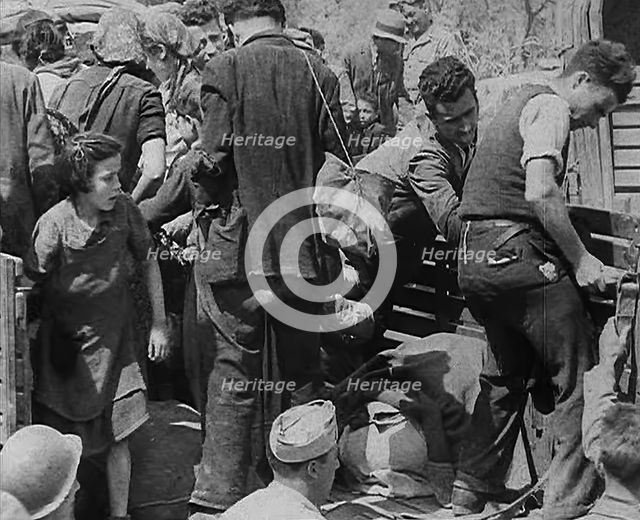 Italian Civilians in a US Army Truck, 1943-1944. Creator: British Pathe Ltd.