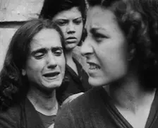 Italian Civilians Jostling in a Queue for Food, 1943-1944. Creator: British Pathe Ltd