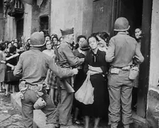 Italian Civilians Queuing for Food, 1943-1944. Creator: British Pathe Ltd