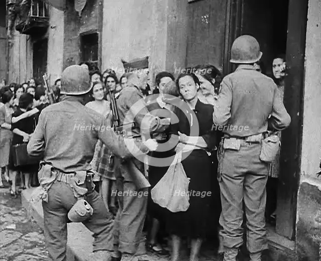 Italian Civilians Queuing for Food, 1943-1944. Creator: British Pathe Ltd.