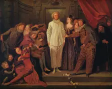 Italian Comedians c1720. Artist: Jean-Antoine Watteau