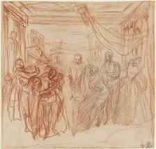 Italian Comedians Taking Their Bows, c. 1718. Creator: Jean-Antoine Watteau