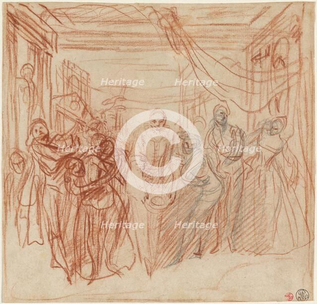 Italian Comedians Taking Their Bows, c. 1718. Creator: Jean-Antoine Watteau.