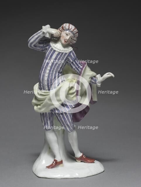 Italian Comedy Figure: Mezetin, c. 1753. Creator: Fürstenberg Porcelain Factory (German); Simon Feilner (German, 1798).