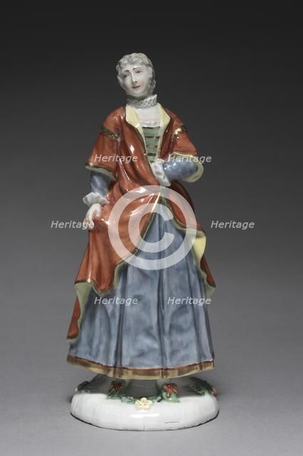 Italian Comedy Figure: Isabella, c. 1753. Creator: Fürstenberg Porcelain Factory (German); Simon Feilner (German, 1798).