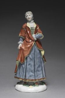 Italian Comedy Figure: Isabella, c. 1753. Creator: Fürstenberg Porcelain Factory (German); Simon Feilner (German, 1798)