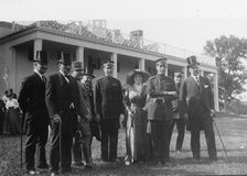 Italian Commission To U.S. - Commission at Mount Vernon. Front: Ambassador Macchi Di..., 1917. Creator: Harris & Ewing