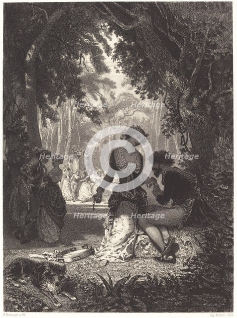 Italian Dancers. Creator: Henri Charles Antoine Baron.