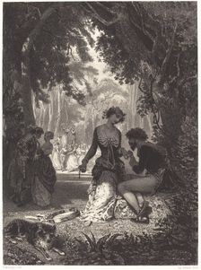 Italian Dancers. Creator: Henri Charles Antoine Baron