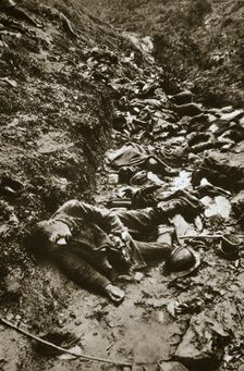 Italian dead at Cividale, World War I, c1917-c1918. Creator: Unknown