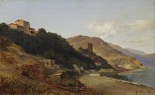 Italian evening landscape (autumn evening on the Riviera near Bordighera), undated. Creator: Carl Hasch
