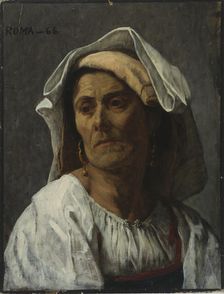 Italian female model, 1866. Creator: Adolf von Becker