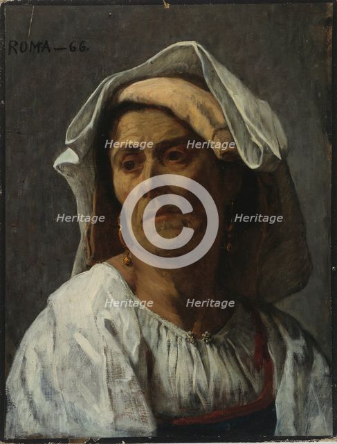 Italian female model, 1866. Creator: Adolf von Becker.