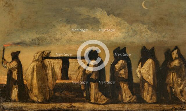 Italian funeral, 1851. Creator: Feuerbach; Anselm (1829-1880).